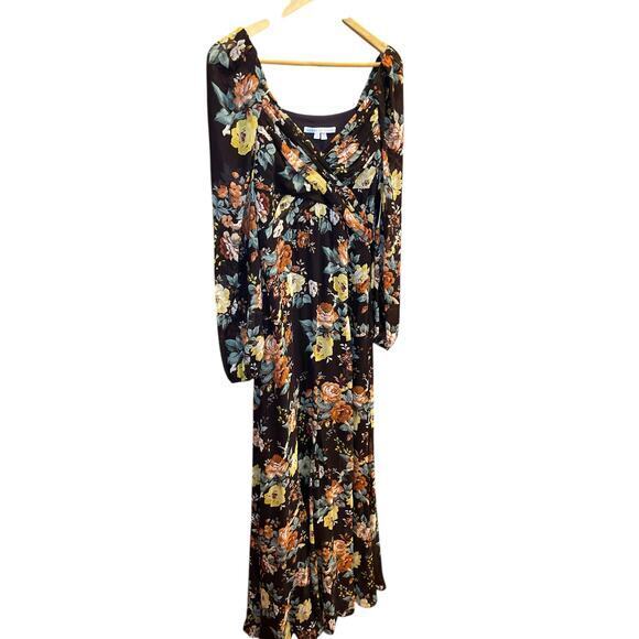 NWT Veronica Beard Floral Flower Silk Long Sleeve Dress Pink Boho Women 4 - Picture 10 of 17